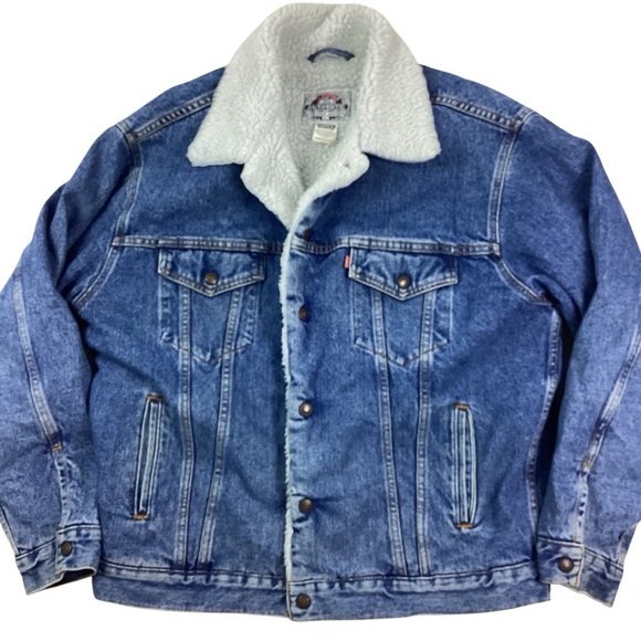 Vintage Levi’s 90s denim sherpa - Picture 1 of 7